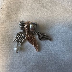 Lot of 3 Pandora feather wings charms authentic.